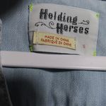 Holding Horses   Western Lightweight Embroidered Chambray Button Down Top Size S Photo 4