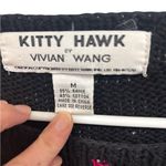 Vintage Kitty Hawk for Vivian Wang floral sweater pullover oversized medium Black Photo 2