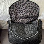 Stella & Dot  Black Nylon Leopord Shoulder Bag 12"x10"x3" Photo 2