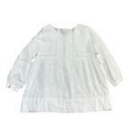 *Sundance White Linen Top Womens XL Boho Beach Coastal Grandma Peasant Blouse Photo 6