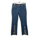 Rare Vintage Younique Y2K Embellished Velvet Flare Jeans | Low Rise | Size 13 Blue Photo 13