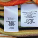 Jones New York  Signature Satin Retro Multi Stripe Blouse Cream Multi Medium Photo 9