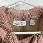 Sweet Pea  NY&CO tan pink reptile animal print tie neck loose tunic high low top Photo 2