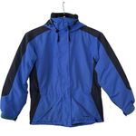 L.L.Bean  Women’s Hooded Parka Blue and Black Size Medium Regular Photo 0