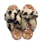 Anthropologie 🆕 Leopard Animal Print Faux Fur Slippers Photo 1