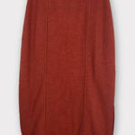 Band of Gypsies Band of the Free Orange Knit Midi Pencil Skirt Size Small NWT Rust Pencil Skirt Photo 0