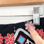 Lulus Floral Embroidered Black Booty Shorts size Medium Aztec High Waist Photo 2