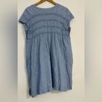 Maeve Anthropologie   Dress Size Medium Boho Preppy Embroidered Gauze Crinkle Photo 9