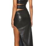 Lovers + Friends Sabine Faux Leather Midi Dress in Black Small Photo 1