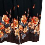 Anthropologie  ETT TWA Blake  Black Floral Pull On Wide Leg Crop Pants EUC Size S Photo 4