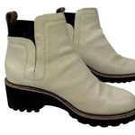 Dolce Vita ivory leather Huey H2O boots. Waterproof w/ lug heels. Sz 10 White Photo 0