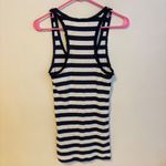 Abercrombie & Fitch Y2K Stretch Tank Top Tulle Trim Blue White Stripes Size M Photo 1