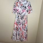Badgley Mischka NWOT  Vaca‎ cocktail floral print shirt midi dress Photo 7