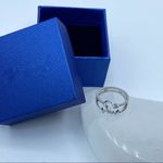 Crescent Moon And Star Sterling Silver CZ Ring Size 6,7,8 Photo 2