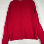 Classic Elements FESTIVE CHRISTMAS ARGYLE CARDIGAN SWEATER SANTA L RED PREOWNED Photo 1