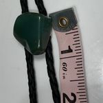 Green Gem Bolo Tie Handmade Braided Vegan‎ Faux Leather Boho Western Necklace Photo 5