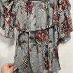 Chaser Gray Floral‎ Off-Shoulder Top Photo 5