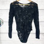 Victoria's Secret Victoria’s Secret Sheer Black Floral Lace Long Sleeve Bodysuit Size Medium Photo 8