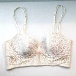 Wacoal B.Tempt'd Bra Women’s Ciao Bella Lace Balconette Longline Bra in Cream Sz L EUC Photo 0