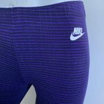 Nike purple/black striped compression leggings Photo 1