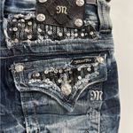 Miss Me  buckle beaded embroidered straight leg Y2K 2000s blue jeans 28x33.5 NWT Photo 4
