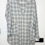 CP Shades Size Small 100% Linen Teton Tunic Plaid Check Top Lagenlook Photo 0