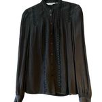 & Other Stories & Other Stories Black Lace Inlay Blouse Size 0 Photo 0