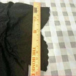 Democracy  Womens Short Sleeve Round Neck Embroidered Eyelet Woven Top Black Sz M Photo 11