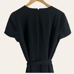 J.Crew Black Short Sleeve Belted Suiting Dress Size 8 Photo 5