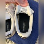 Adidas Cloudfoam Advantage White Black Perforated Stripe Sneakers Tennis Shoes Photo 2