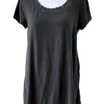 Cable & Gauge  Distressed Black Open Back Loose Fit Tee Size Medium Photo 6