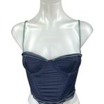 Urban Outfitters  Out From Under Blue Corset Bustier Cami Camisole Crop Top M Photo 0