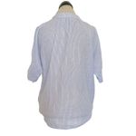 Joy Joy  Blouse Sz Small 3/4 Sleeve Striped Preppy Parisian Nautical Sailor Beach Photo 3