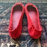 Tory Burch  red suede ballet round toe flats shoes minnie Photo 4