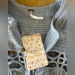 Free People periwinkle blue 100% cotton gauze boxy blouse top, Size Small, NWT Photo 5
