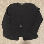 St. John  Caviar Black knit wool Blazer Jacket  Sz M Photo 2