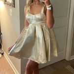 Collective The Label Gold Babydoll Mini Dress Photo 0