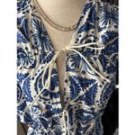 H&M  blue and white dress slowly oversized summer dress Greece vacation sz small Photo 2