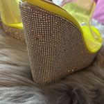 Chase + Chloe rhinestone platforms. Neon yellow and clear. Size 7.5 Photo 6