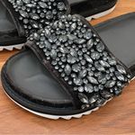 Joie  Jacory Crystal Embellished Slides  Sandals in Coal Size 6.5 Photo 12