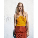 ZARA NWT  STRIED RIBBED NECK TIE BLOGGERS FAV CROP TOP MEDIUM Photo 1