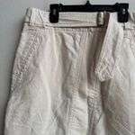 Loft NWT  Linen Cotton Ecru Cream Belted Denim Knee Length Skirt Size 10 TALL Photo 1