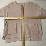 Madewell  Sweater Womens Small Beige Cable Knit Pullover Long Sleeve Pocket Photo 5