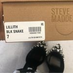 Steve Madden  Lillith Stiletto Black Snake Studded Rhinestone Pump Heel NEW Photo 6