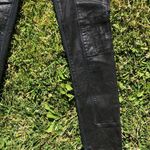 Citizen Of Humanity Faux Leather Black Rocker Skinny Jeans Extra Zipper Pockets Photo 5