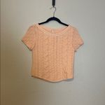 Free People  Baby Cable Tee in Belle Of Georgia Size Medium Photo 3