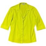 Jil Sander  Chartreuse Button Up Lightweight Old Money Coastal Career EU36 US(XS) Photo 1