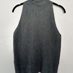 A New Day Charcoal Mock Neck Sleeveless Knit Sweater Tank Top Sz Medium Photo 0