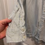 Merona Women's Size L Long Sleeve Striped Button Down Shirt Top Lyocell Photo 3