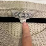 Pink Rose  Beige Sweater with Lace-Up Sides Photo 1